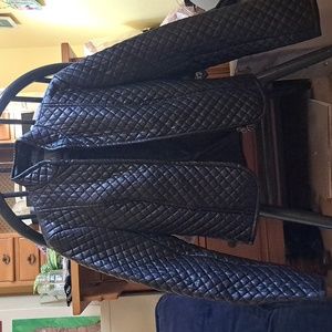 Armani Exchange small black leather jacket